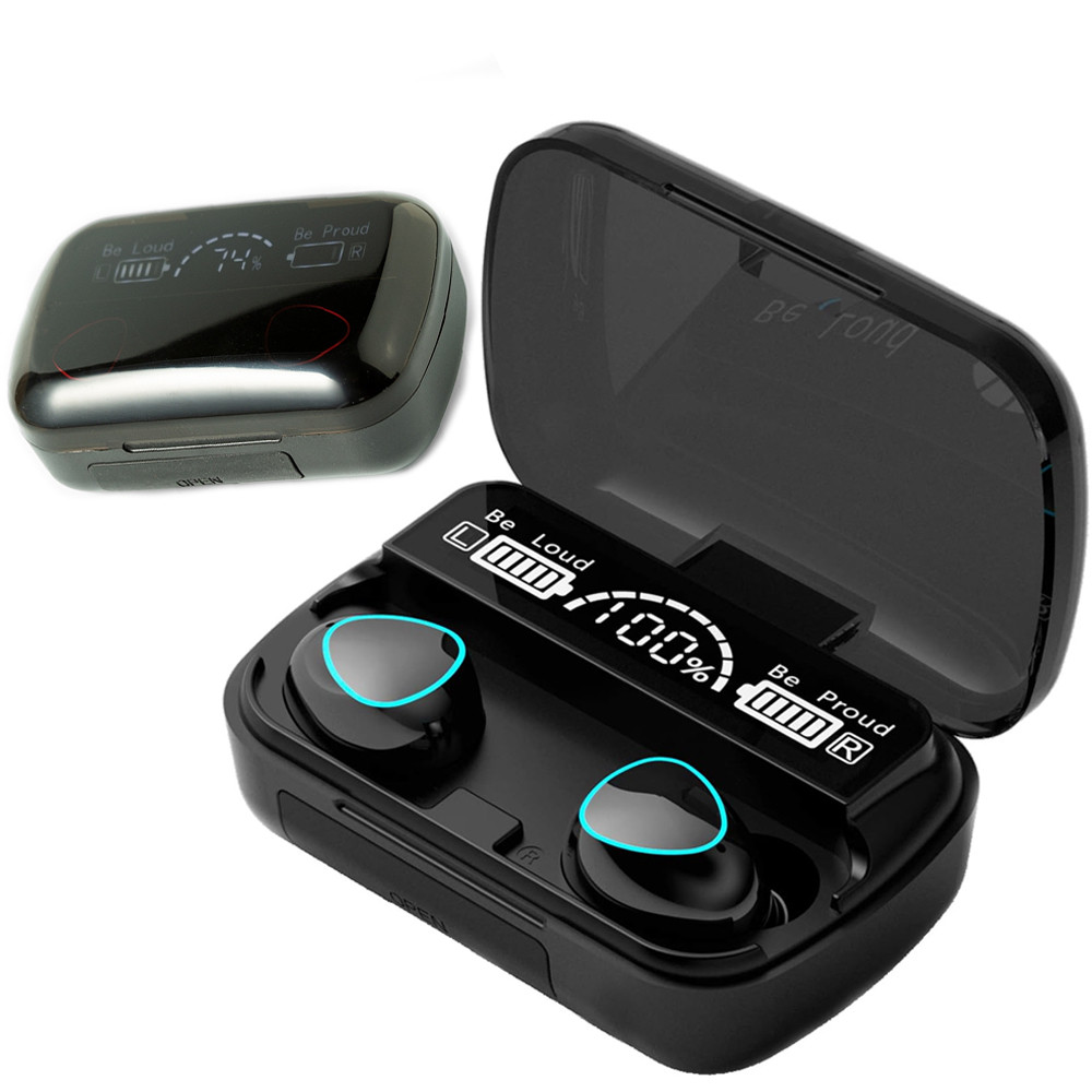 Бездротові Bluetooth навушники з дисплеєм та мікрофоном TWS M10