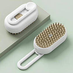 Щітка гребінець з паром для котів та собак, від USB, Steamy Brush E-W3317