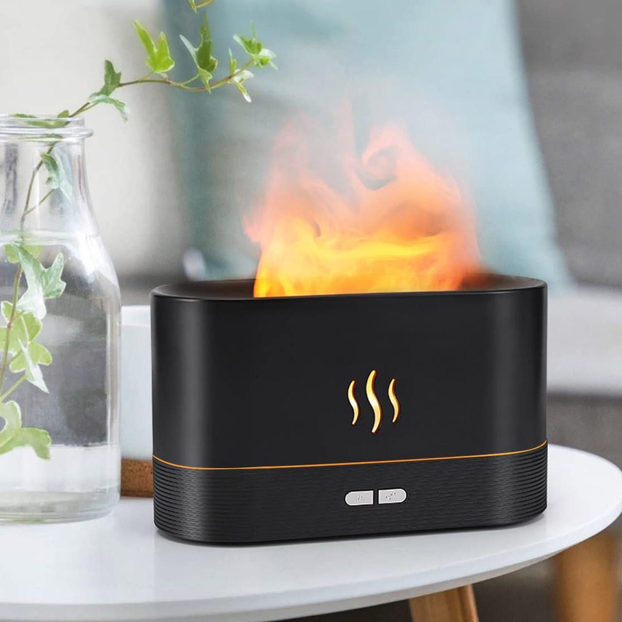 Зволожувач повітря 180мл, від USB, Kinscoter DQ-701, Чорний / Аромадифузор / Зволожувач з підсвічуванням, фото 1
