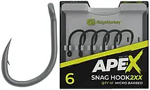 Гачок короповий RidgeMonkey Ape-X Snag Hook 2XX з борідкою #4 (10 шт./пач.)
