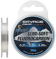 Флюорокарбон Savage Gear Semi-Soft Seabass 30m 0.21 mm 2.70kg Clear