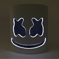 Маска Маршмеллоу RESTEQ, Світлодіодна маска DJ Marshmello для костюмованих вечірок і музичних заходів