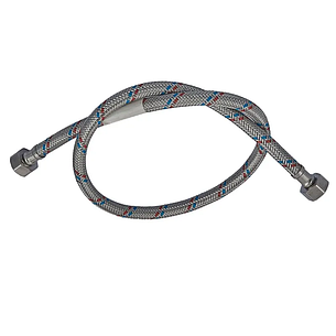 Гнучкий шланг для під'єднання води Гайка 1/2" — Гайка 1/2" (80 см) ZERIX (ZX1553), фото 1