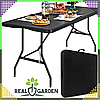 Складаний стіл валіза для кемпінгу, саду або банкетів (180x74x74 см), Чорний, фото 7