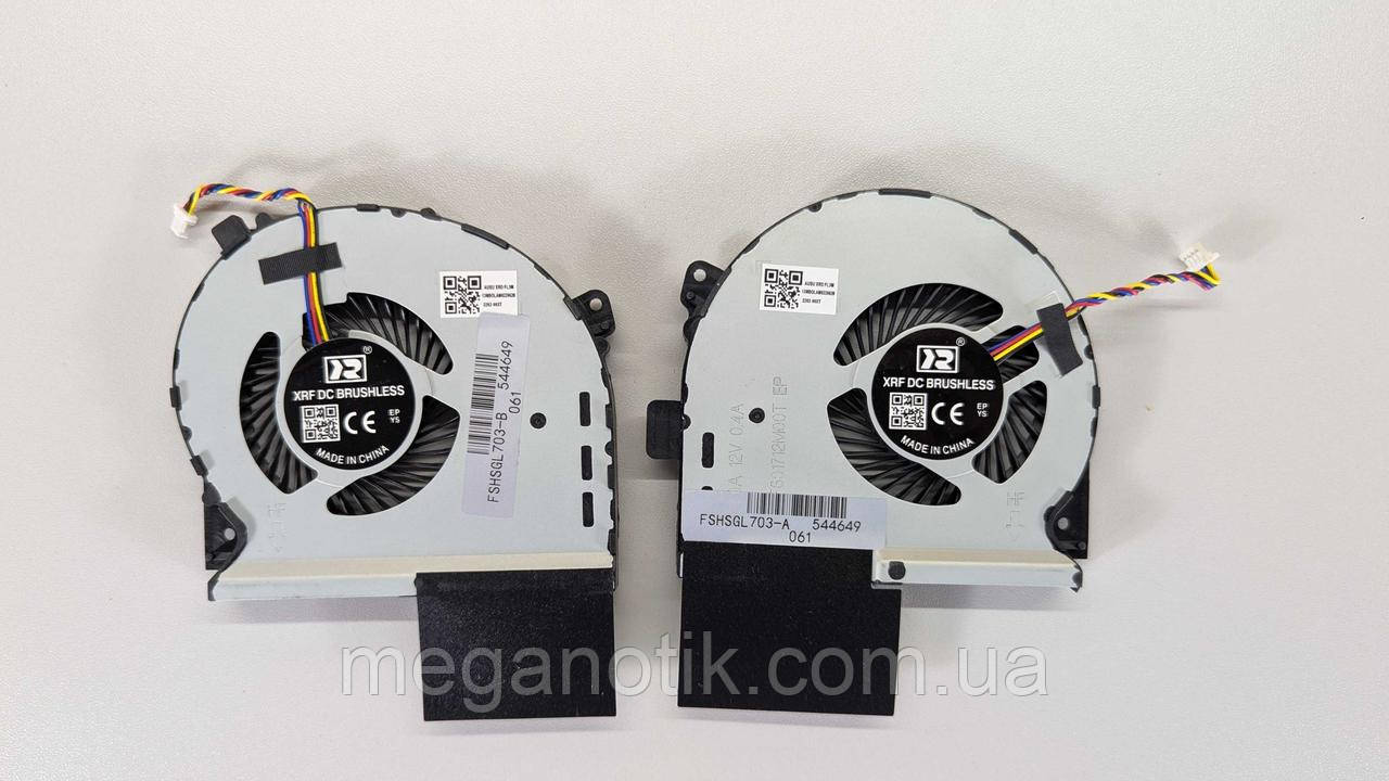 Кулер Вентилятор для ноутбука Asus GL703 GL703G GL703GI GL703VI GL703GS GL703GM GPU + CPU (K821), фото 1