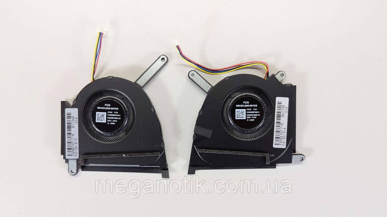 Кулер Вентилятор для ноутбука Asus FX517 FX517Z FX517ZR FX517ZC AIR 2022 RTX 3050/TI GPU + CPU (K823), фото 1