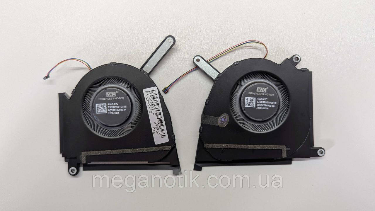 Кулер Вентилятор для ноутбука Asus FX517 FX517Z FX517ZR FX517ZC AIR 2022 RTX3060/3070 12V GPU + CPU (K824), фото 1