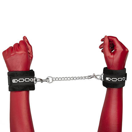 Наручники Punishment - Crystal Detail Handcuffs – Black, фото 2