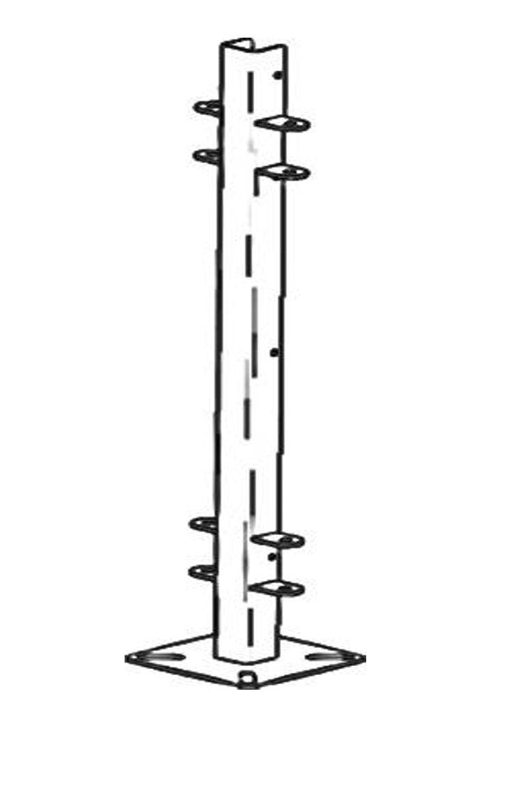 Стійка дверна подвійна під петлі 750 мм
