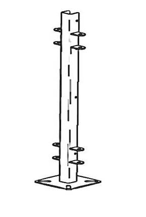 Стійка дверна подвійна під петлі 750 мм, фото 1