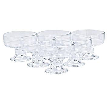 Креманки на ніжці скляні набір 6 штук по 190 мл прозорі креманки на ніжці HP561