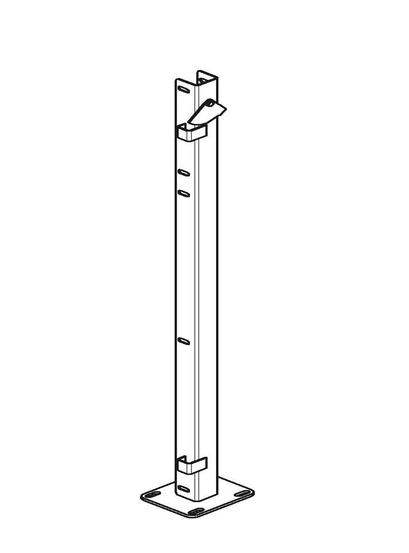Стійка дверна торцева права 500 мм