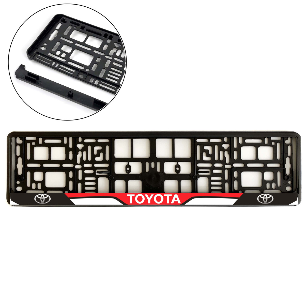Рамка номера для Toyota Тип 4 Морозостояча Кольоровий Логотип (Avtovin), фото 1