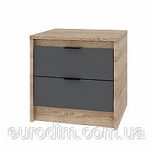 Тумба приліжкова Еверест Сіті-450 45,2х38х44,2 см Дуб сонома/Графіт (DTM-071089), фото 2