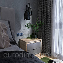 Тумба приліжкова Еверест Сіті-450 45,2х38х44,2 см Дуб сонома/Графіт (DTM-071089), фото 3