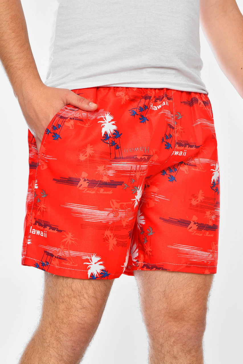 Шорти чоловічі червоного кольору з принтом 199948P, фото 1