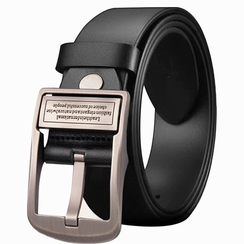 Повсякденний чоловічий ремінь Leros у чорному кольорі, фото 1