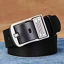 Повсякденний чоловічий ремінь Leros у чорному кольорі, фото 2