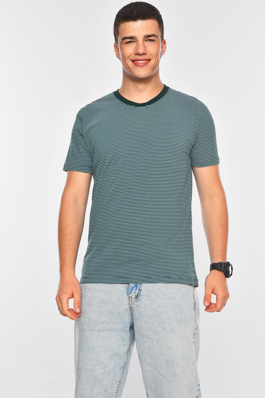 Футболка чоловіча напівбатальна зеленого кольору 200114M, фото 1