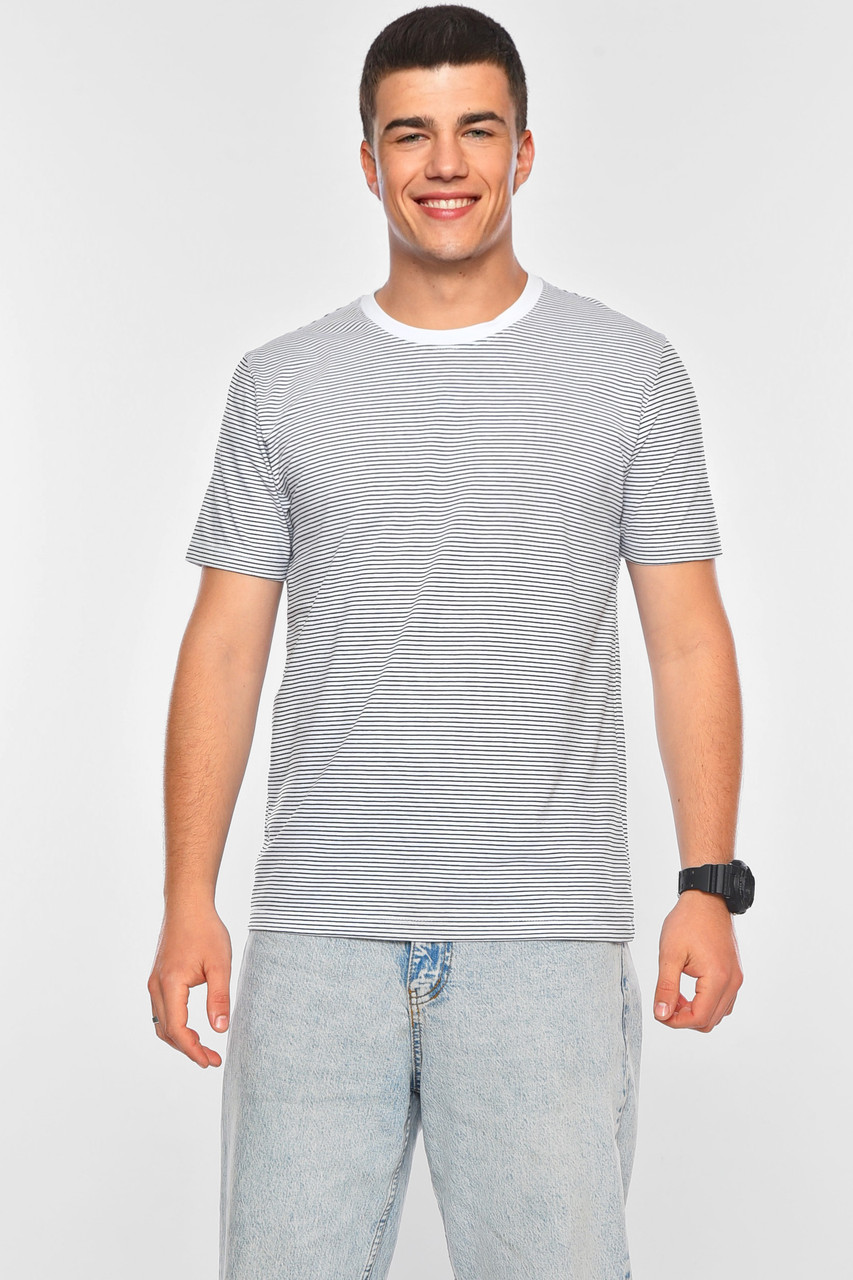 Футболка чоловіча напівбатальна білого кольору 200117M, фото 1