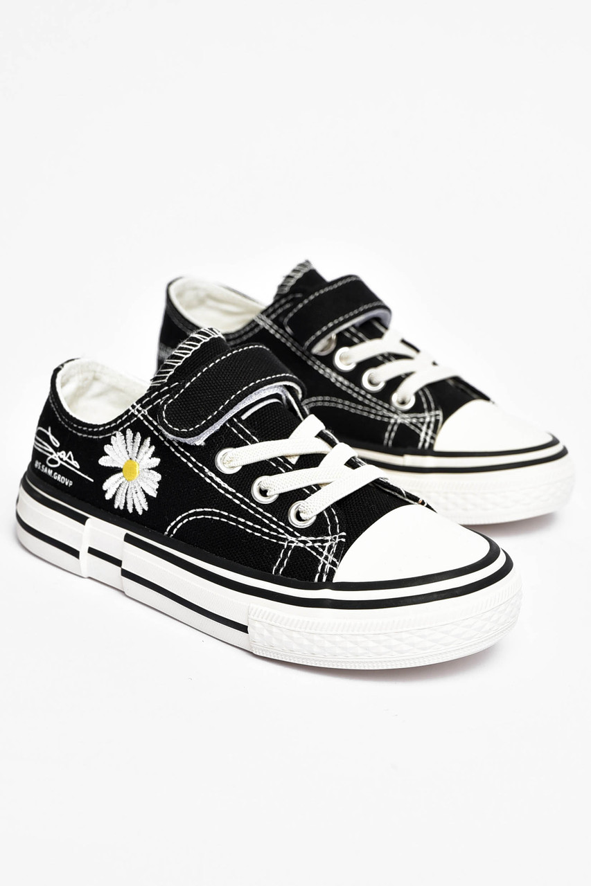 Кеди дитячі чорного кольору текстиль 200993P, фото 1