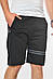 Шорти чоловічі однотонні чорного кольору р.4XL 200675M, фото 2