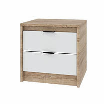 Тумба приліжкова Еверест Сіті-450 45,2х38х44,2 см Дуб сонома/Білий (DTM-071090), фото 2