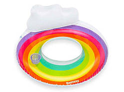 Коло веселка різнокольоровий 107см підголівник арт.43647 ТМ BESTWAY