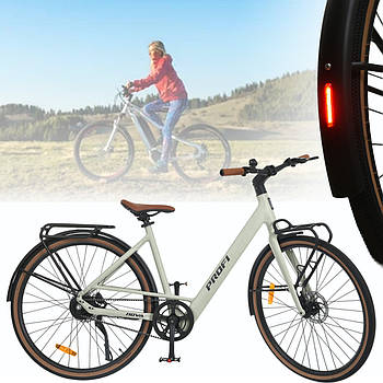 Електровелосипед на 350 Вт з 28 дюймовими колесами та алюмінієвою 19" рамі PROFI MEB 700C NOVA-2 Сіро-матовий