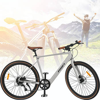 Електровелосипед на 250 Вт з 28 дюймовими колесами та алюмінієвою 20" рамі PROFI MEB 700C DASH-4 Сіро-матовий