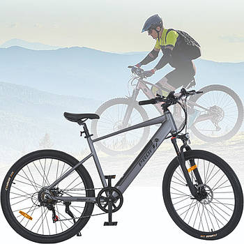Електровелосипед на 350 Вт з алюмінієвою 19" рамою та 27.5 дюймовими колесами PROFI MEB 275 SWIFT-2 Сірий мат