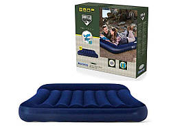 Ліжко-велюр 191х137х30см синій арт.67681 ТМ BESTWAY