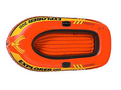 Човен EXPLORER 185х94х41см помаранчевий до 95 кг арт.58330 ТМ INTEX