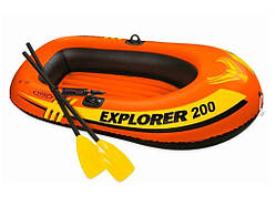 Човен EXPLORER 185х94х41см помаранчевий дорослийдитина до 95кг арт.58331 ТМ INTEX