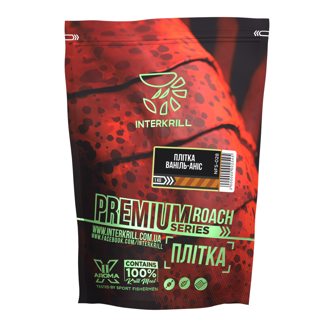 Прикормка Interkrill Преміум Плітка-Ваніль-Аніс 1кг