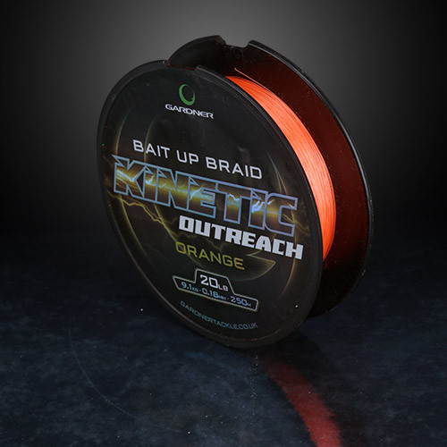 Шнур Gardner Kinetic OutReach Bait-Up Braid Orange 250m 0.18mm