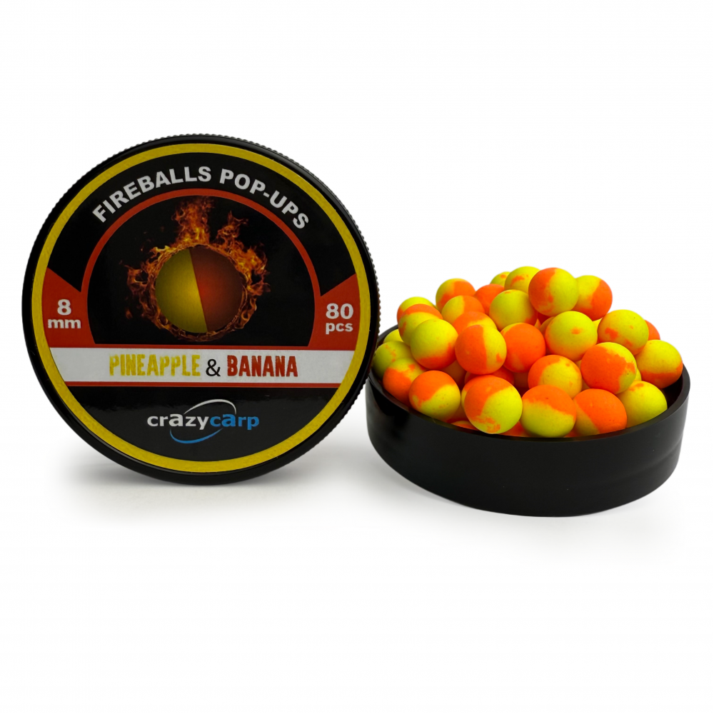 Плаваючі бойли Crazy Carp Fireballs Pop-ups Pineapple&Banana 8мм