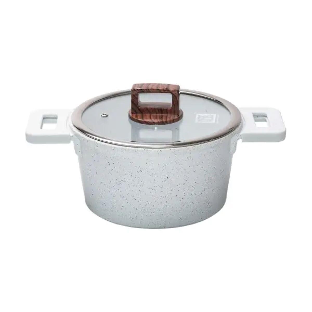 Каструля MGC алюмінієва з антипригарним покриттям 3 л біла HP-4-440, фото 1