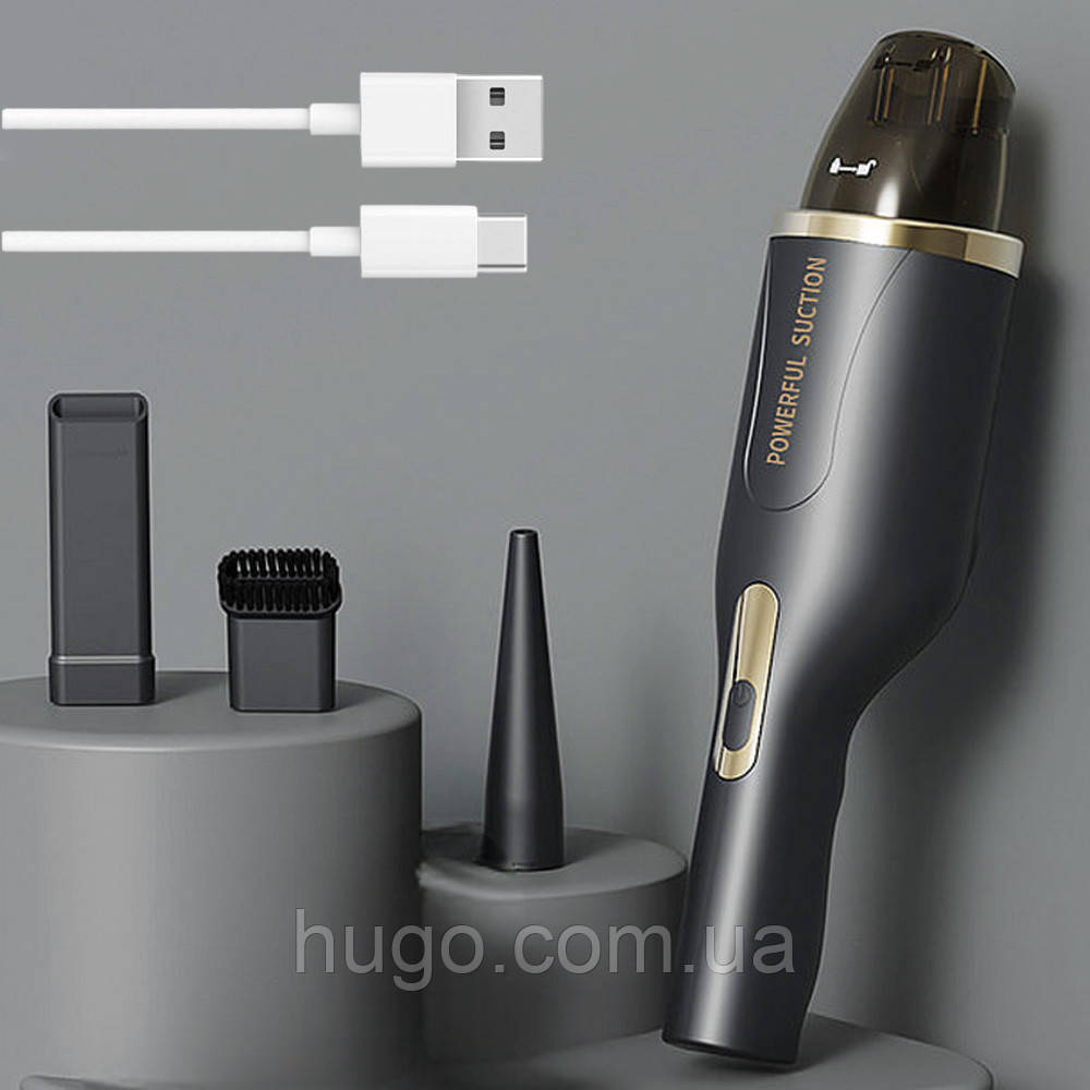 Автомобільний пилосос бездротовий 100Вт / Акумуляторний пилосос для машини, фото 1