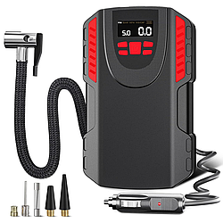 Автокомпресор 12В з ліхтарем для прикурювача / Автомобільний компресор для підкачування шин
