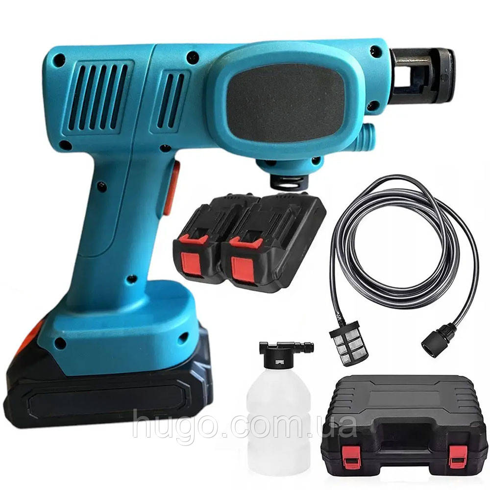 Акумуляторна мийка високого тиску +2АКБ, в кейсі, BX-3219 / Міні миття для авто / Пистолет для миття авто, фото 1