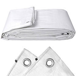 Тент тарпаулін з люверсами 4х3м, 150г/м2 / Універсальний брезент для накриття / Тент будівельний