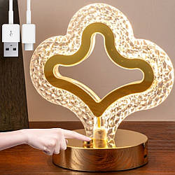 Настільний світильник-нічник "Дерево" AT-072D / Світлодіодний світильник / Нічник на акумуляторі