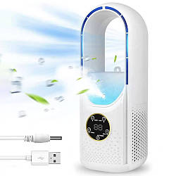 Настільний міні-вентилятор зі зволоженням та USB-підсвічуванням / Портативний кондиціонер / Міні вентилятор