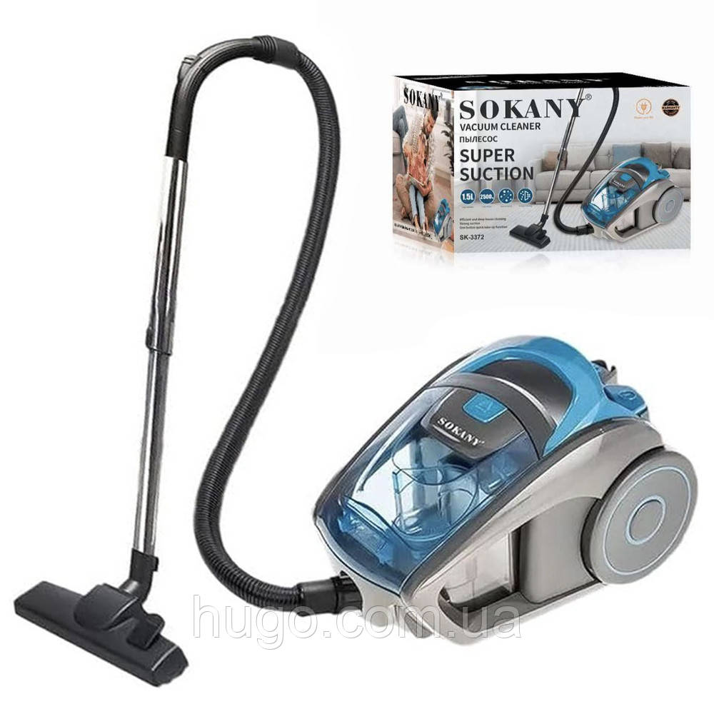 Пилосос контейнерний V-TEKK GD-1604 4000Вт / Побутовий пилосос без мішка / Потужний пилосос для дому, фото 1