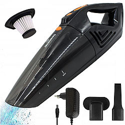 Автомобільний пилосос 150Вт, 2 насадка, модель СВ 677 / Бездротовий пилосос для машини / Ручний пилосос для авто