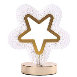 Настільний світильник "Сонечко" з USB, нічник "Зірка" AT-071D, 19х10см / Світлодіодний світильник / Нічник на акумуляторі