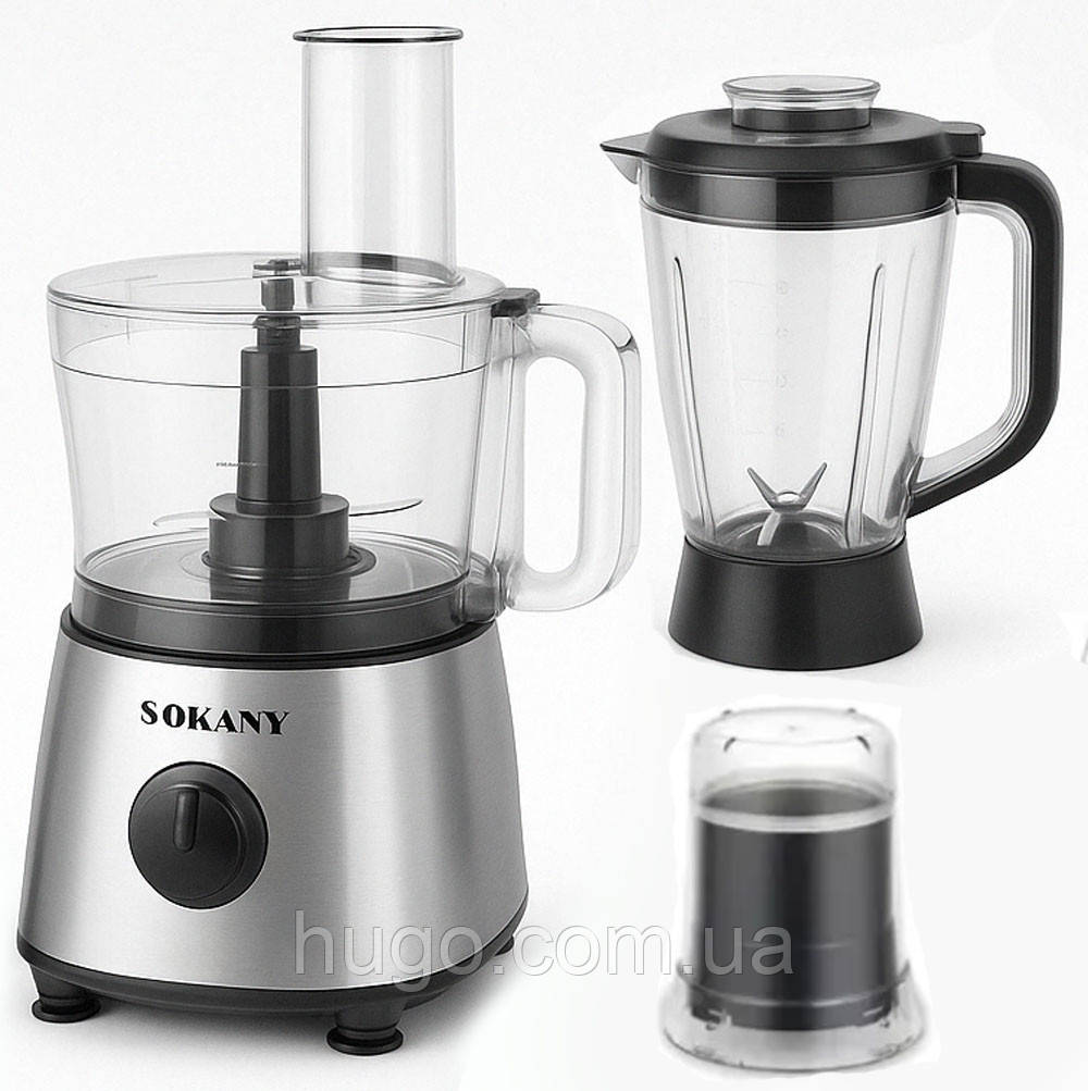 Кухонний комбайн Sokany SK-03020: 5 в 1, 500 Вт / Кухонні комбайни / Кухонний подрібнювач / Блендер, фото 1