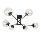 Сучасна стельова люстра 7529804-6 BK+CL, фото 2