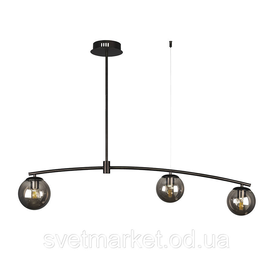 Яскрава стельова люстра 7529827-3 BK+BK, фото 1